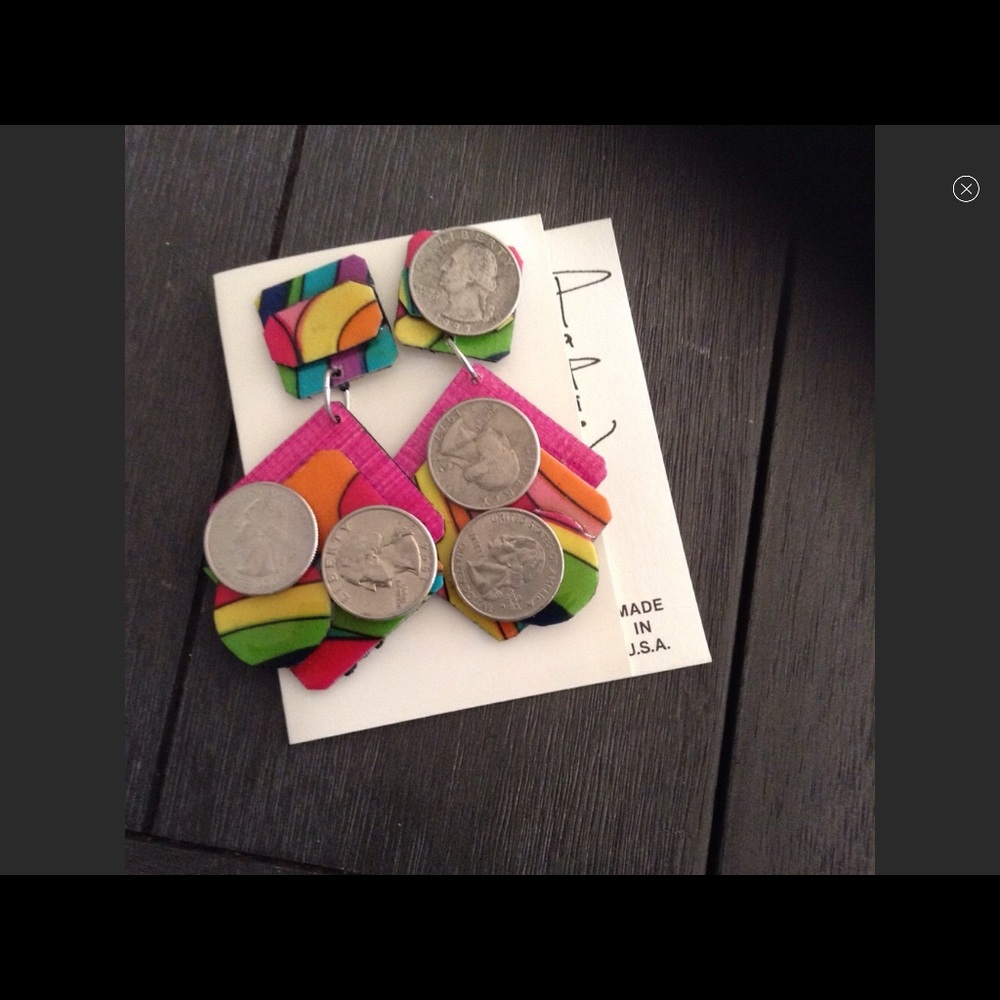 HAND MADE VARIETY OF RETRO EARRINGS BY PAPIERCO
